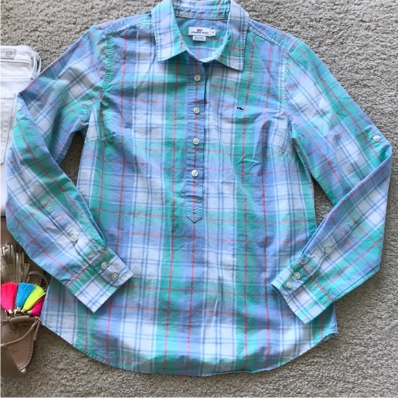 Vineyard Vines Plaid Popover Shirt - Picture 2 of 6